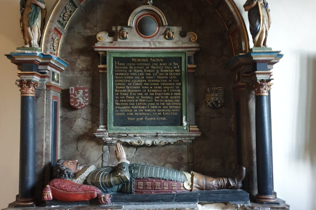 Effigy of Sir Richard in Kirkheaton St. John's Church